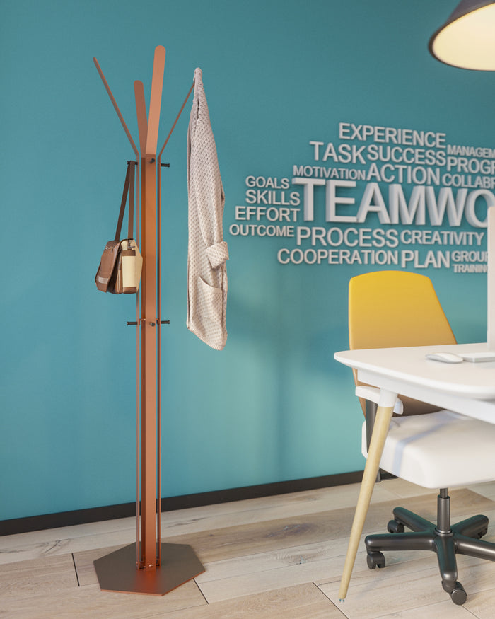 Gorillz Stack - Kapstok Staand - Industrieel Design - Koperbruin