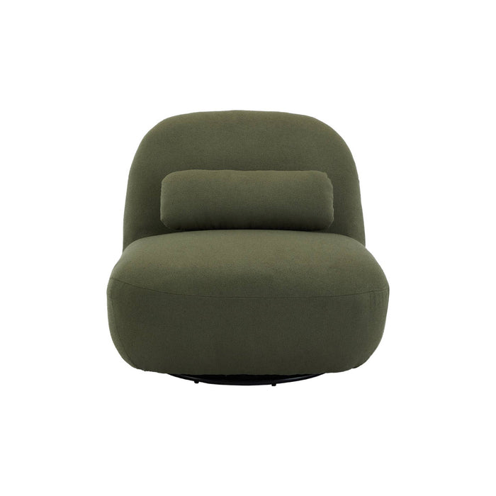 sweeek - Draaiende fauteuil 360° met gestructureerde bouclette en