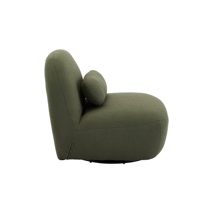 sweeek - Draaiende fauteuil 360° met gestructureerde bouclette en