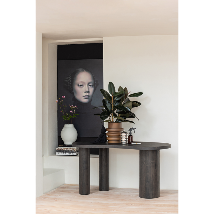 WOOOD Maan Organisch Sidetable|Bureau - MDF - Bruin - 75x150x70cm