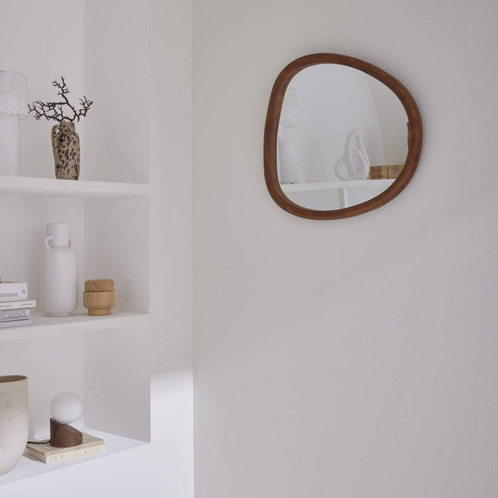 sweeek - Biologische dennenhouten spiegel, 55cm