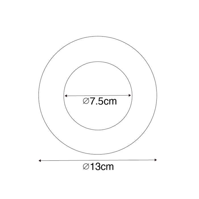 QAZQA Opvulring zwart voor inbouwspots 7,5 - 13 cm - Spacer