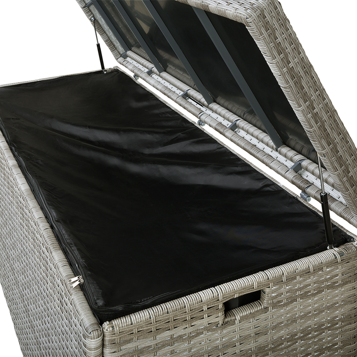 Beliani - MODENA - Kussenbox - Grijs - PE rotan