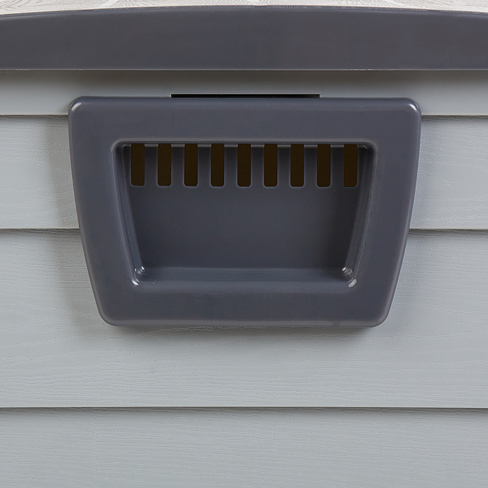 Beliani - LOCARNO - Kussenbox - Grijs - 112 cm - Synthetisch materiaal