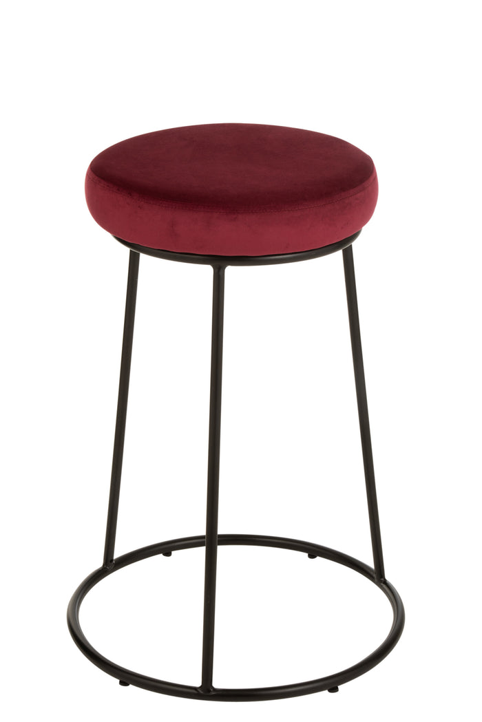 Zitting | Textiel | Rood | 34x34x (h)7.5 Cm