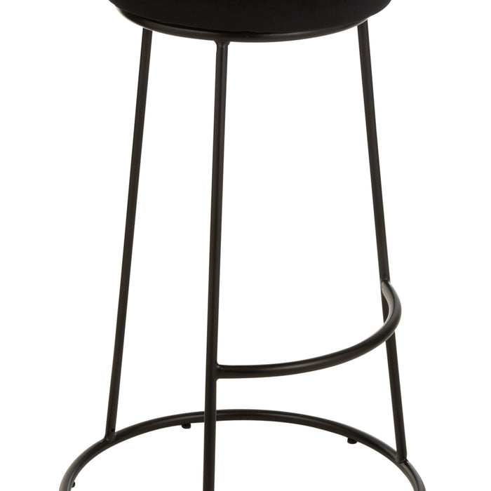 Zitting | Textiel | Zwart | 34x34x (h)7.5 Cm