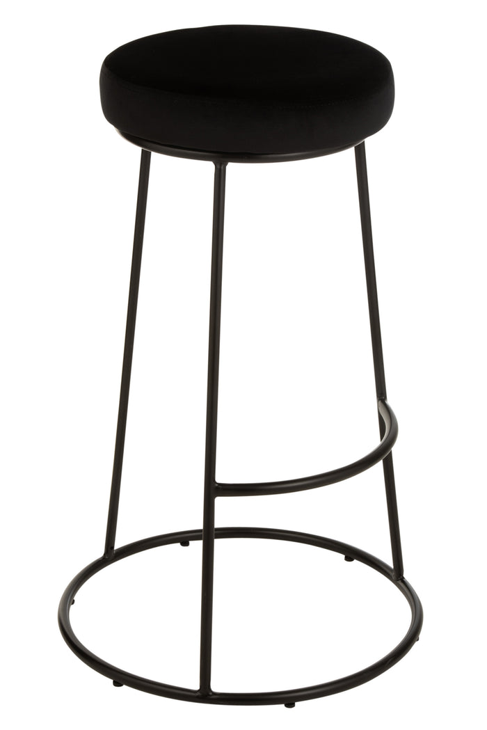 Zitting | Textiel | Zwart | 34x34x (h)7.5 Cm