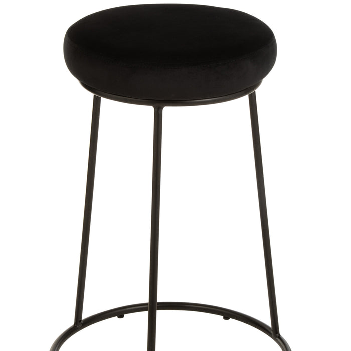 Zitting | Textiel | Zwart | 34x34x (h)7.5 Cm