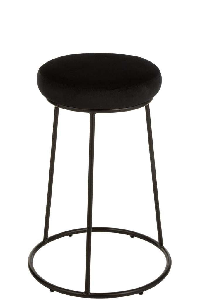 Zitting | Textiel | Zwart | 34x34x (h)7.5 Cm