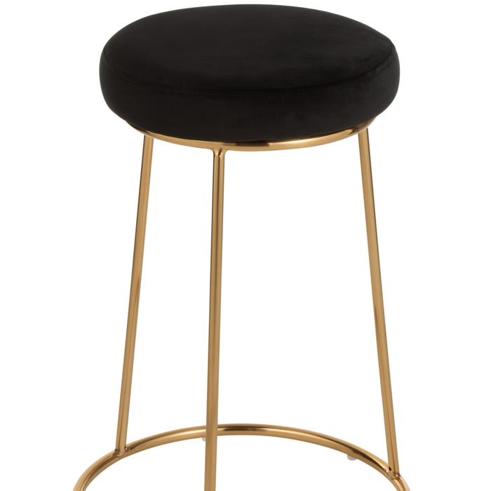 Zitting | Textiel | Zwart | 34x34x (h)7.5 Cm