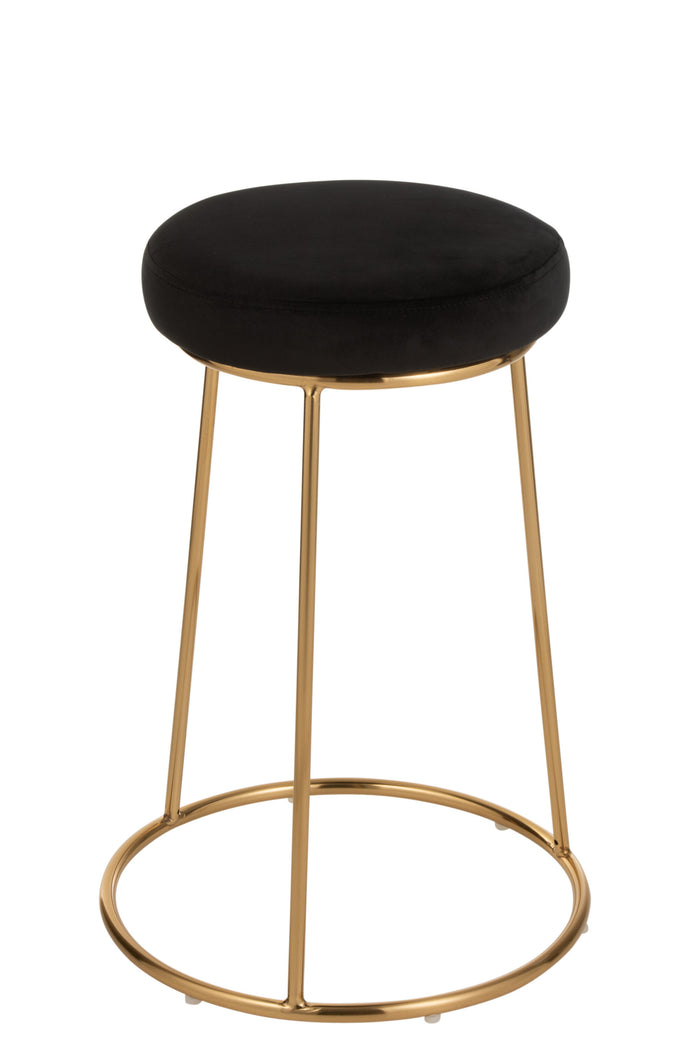 Zitting | Textiel | Zwart | 34x34x (h)7.5 Cm