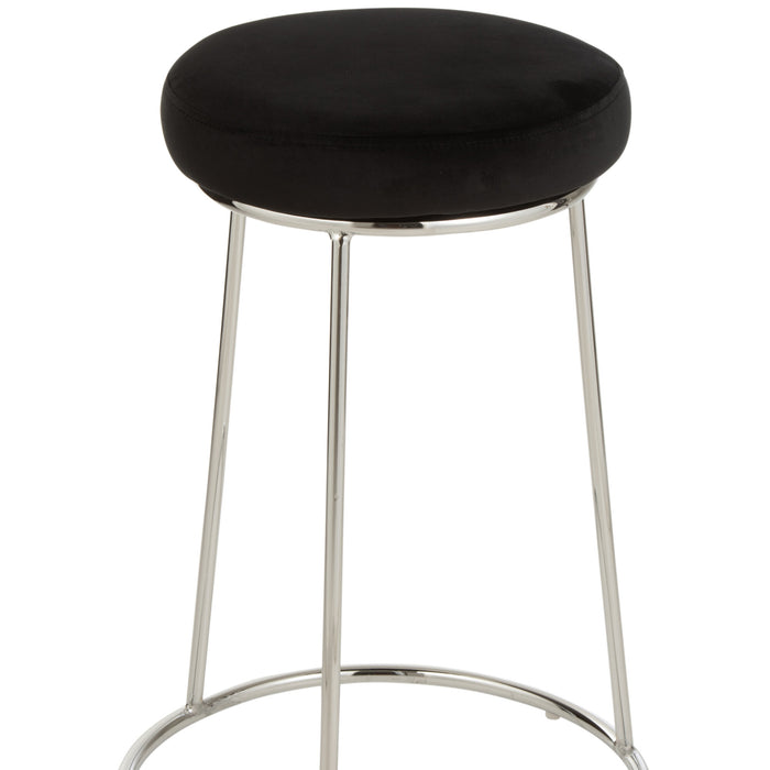 Zitting | Textiel | Zwart | 34x34x (h)7.5 Cm