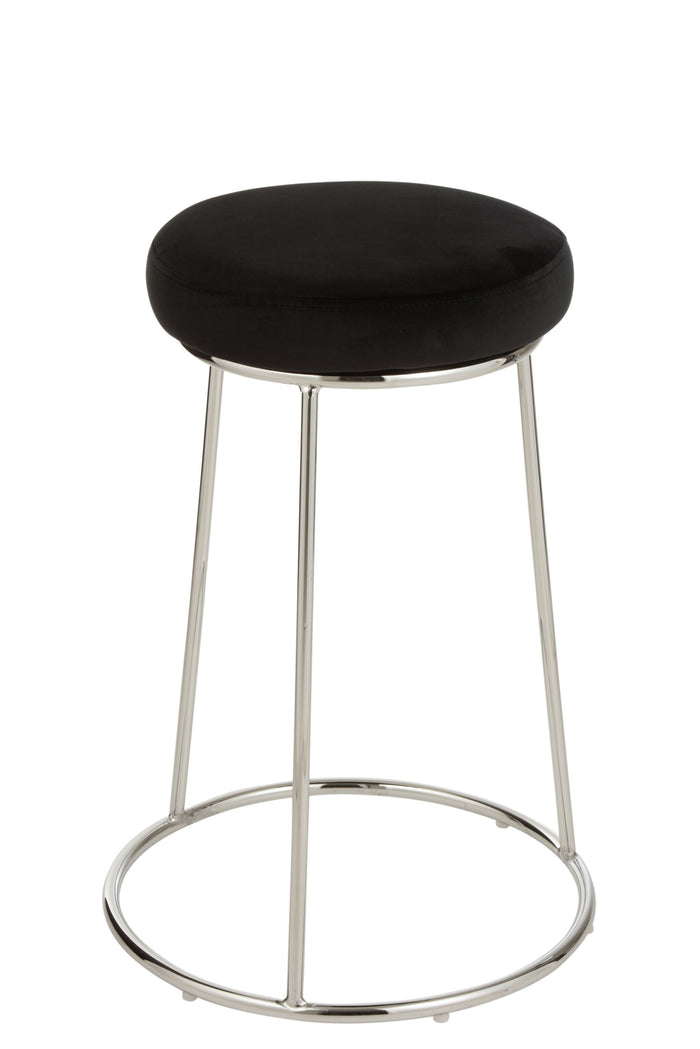 Zitting | Textiel | Zwart | 34x34x (h)7.5 Cm