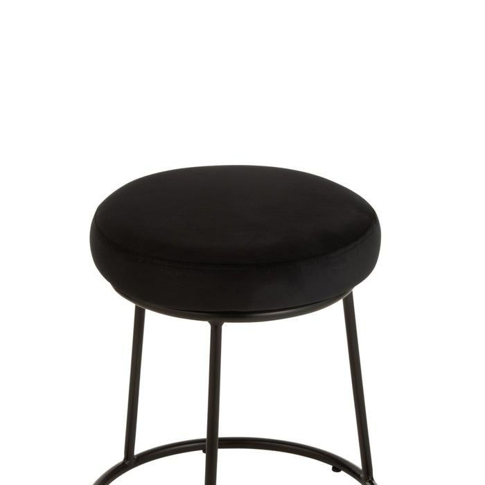 Zitting | Textiel | Zwart | 34x34x (h)7.5 Cm