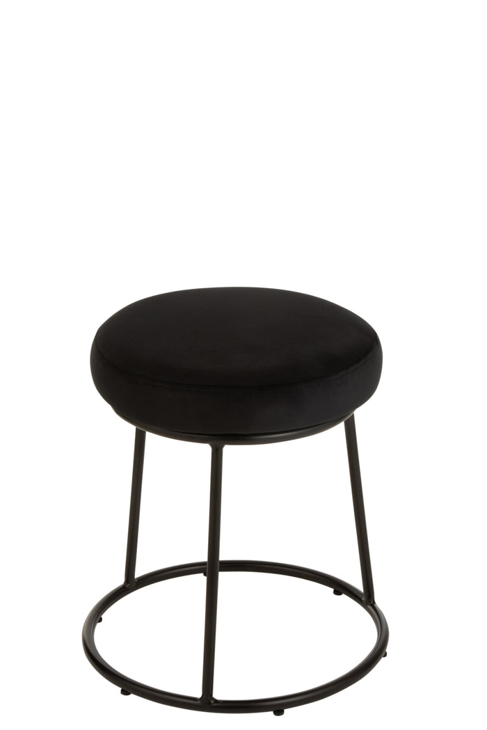 Zitting | Textiel | Zwart | 34x34x (h)7.5 Cm