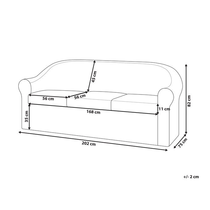 Beliani - LIVADEIA - 3-zits tuinbank - Natuurlijk - Rotan