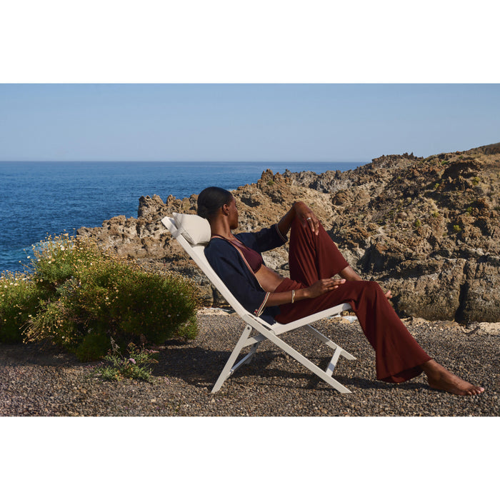 Kave Home - Canutells opvouwbare aluminium stoel met lichtgrijze