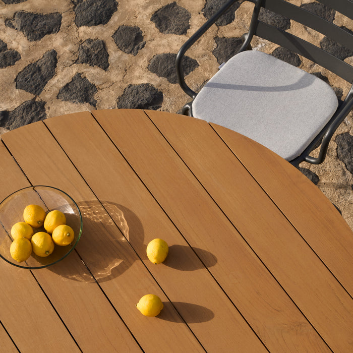 Kave Home - Ronde tuintafel Tudons van grijs afgewerkt aluminium en