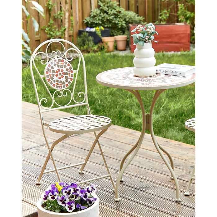 Beliani - SPELLO - Tuinstoel set van 2 - Wit - Metaal