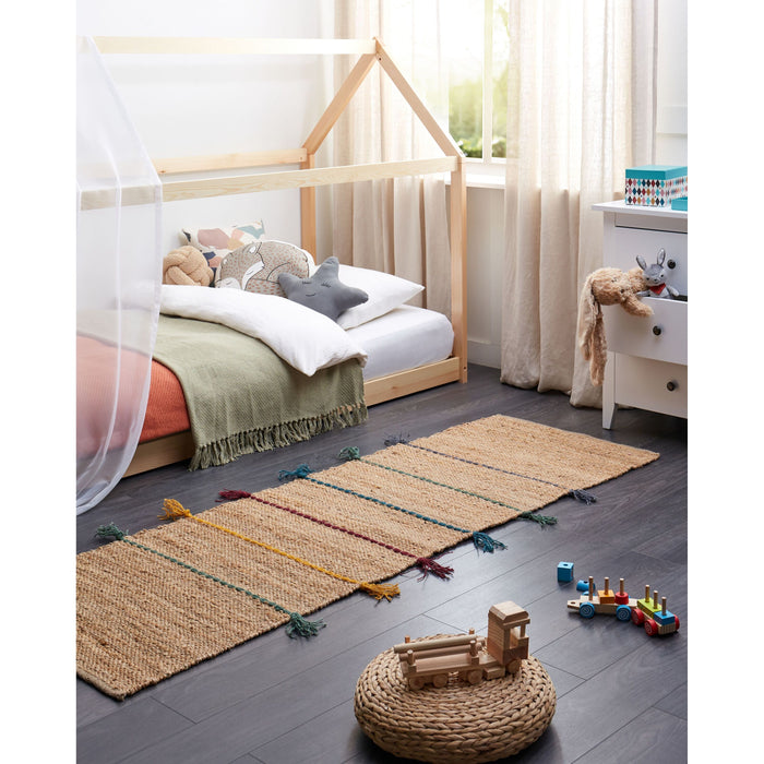 Beliani - UZUNTA - Vloerkleed - Beige - 70 x 200 cm - Jute