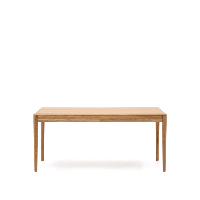 Kave Home - Uitschuifbare tafel Lenon van eikenfineer en massief