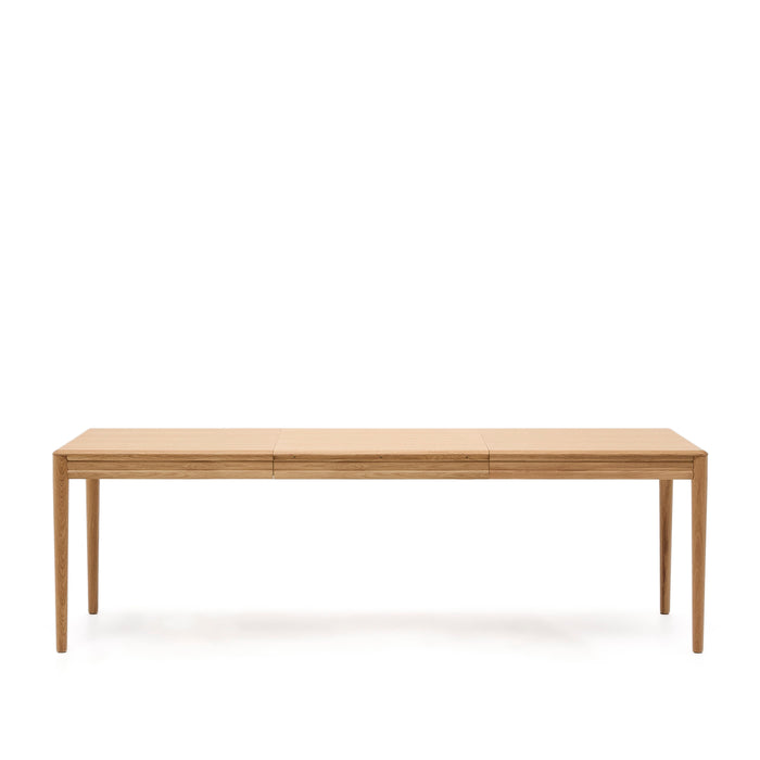 Kave Home - Uitschuifbare tafel Lenon van eikenfineer en massief
