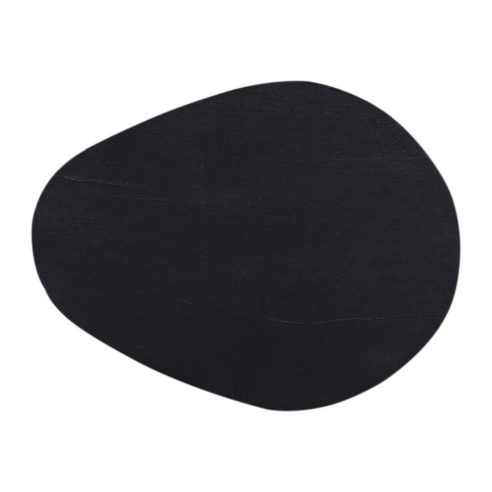 Giga Meubel - Bijzettafel Organisch - Zwart Mangohout - 45x35x45cm - Ebbe