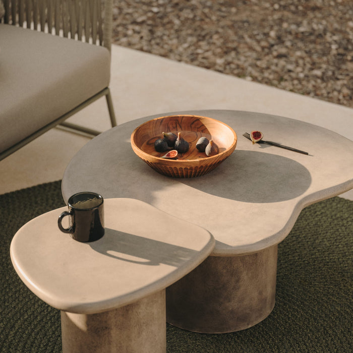 Kave Home - Salontafel Macarella van cement 83 x 77 cm