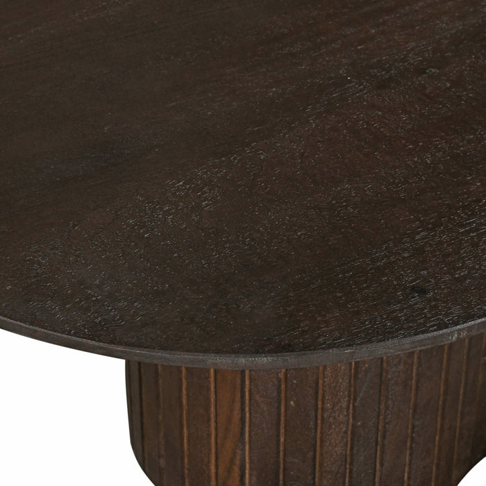 Giga Meubel - Salontafel Ovaal 90cm - Donkerbruin Mangohout - Ava