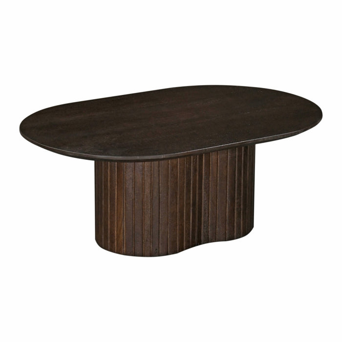 Giga Meubel - Salontafel Ovaal 90cm - Donkerbruin Mangohout - Ava