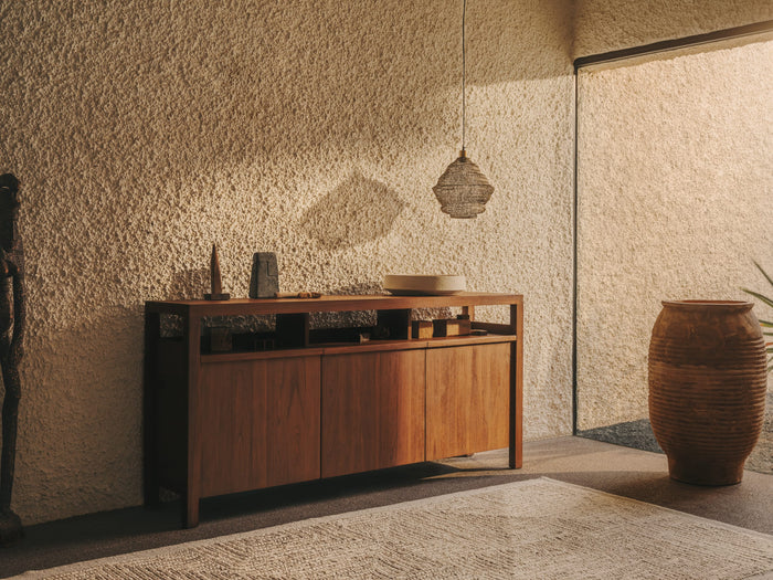 Kave Home - Dressoir Sashi van massief teakhout 180 x 85 cm