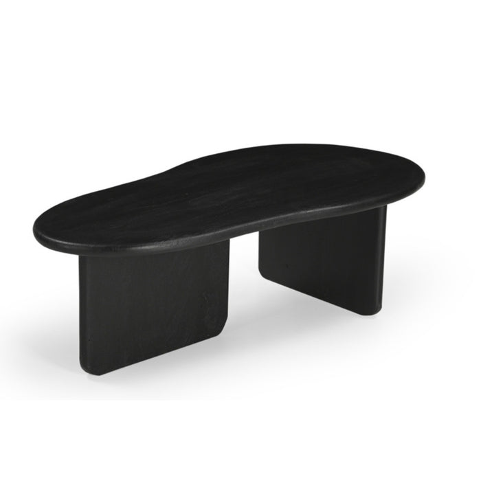 Giga Meubel - Salontafel Organisch 130cm - Zwart Mangohout - Sira