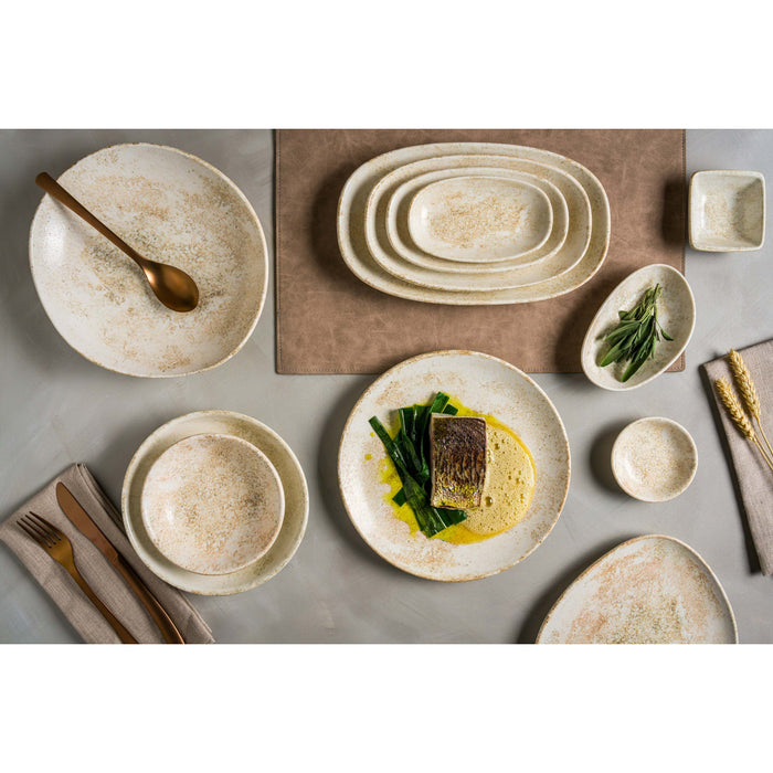 Bonna Pastabord - Nacrous - Porselein - 24 cm (400cc) - set van 2