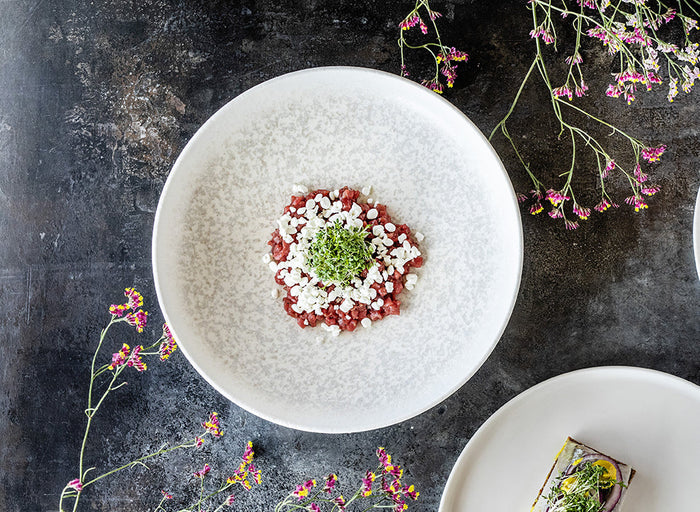 Bonna Dinerbord - Lunar White - Porselein - 28 cm - set van 6