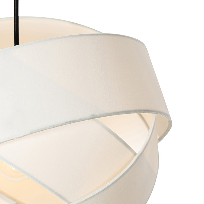 QAZQA Moderne hanglamp wit met zwart - Cloth