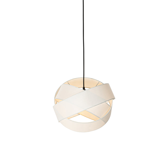 QAZQA Moderne hanglamp wit met zwart - Cloth