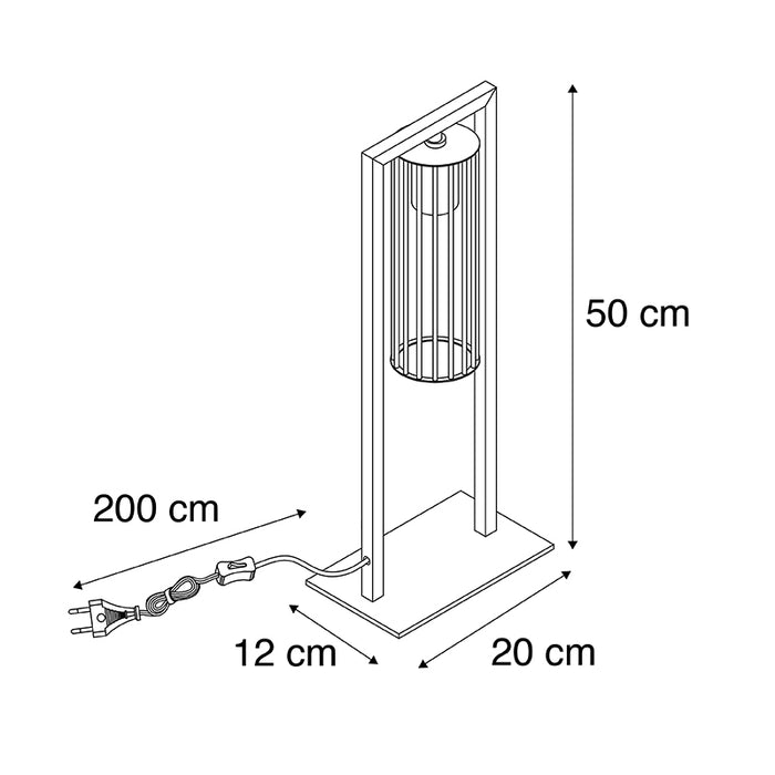 QAZQA Smart moderne tafellamp zwart incl. Wifi ST64 - Balenco Wazo