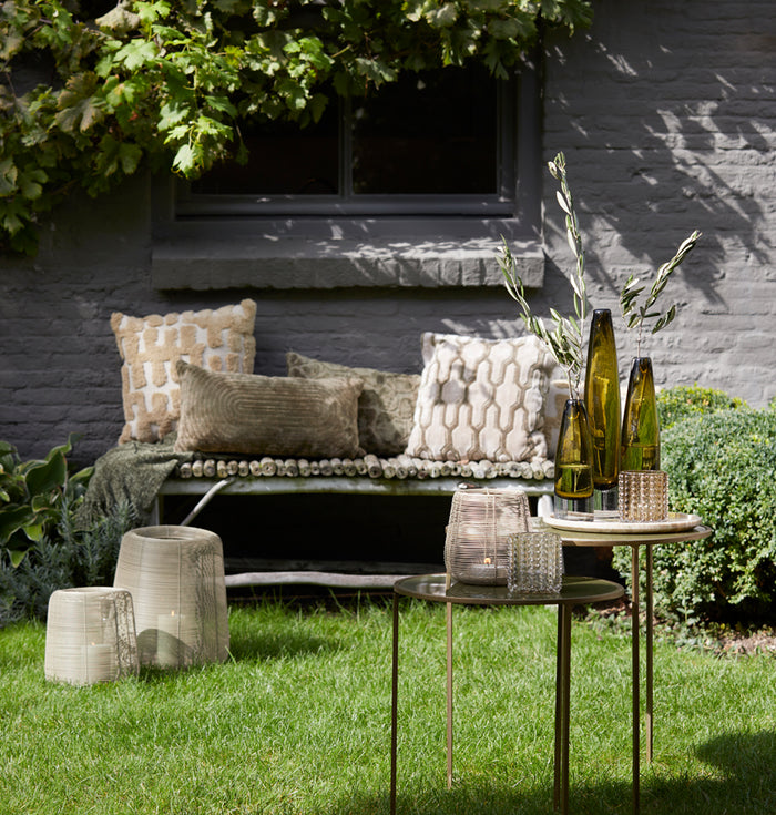 Light & Living - Windlicht ADETA - Ø28x29cm - Bruin