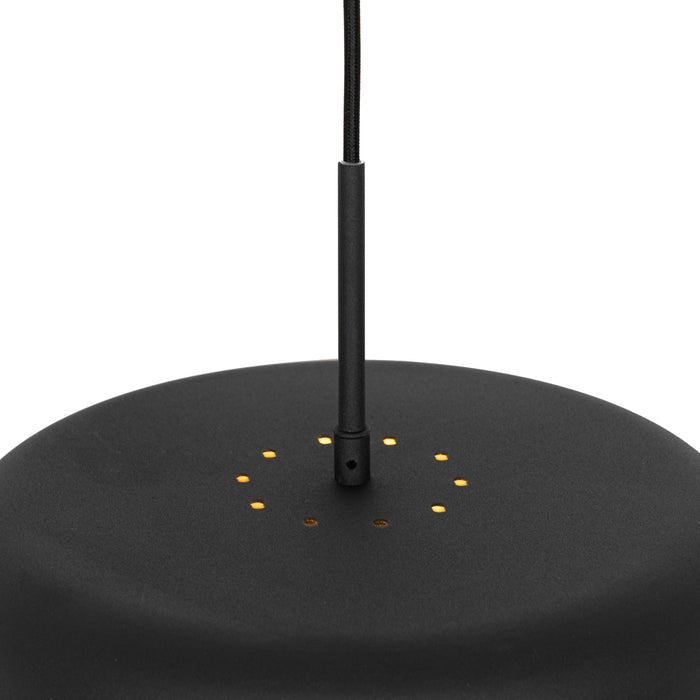 QAZQA Retro hanglamp zwart met gouden binnenkant - Jinte