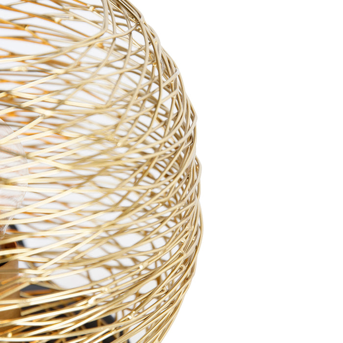 QAZQA Design tafellamp goud met zwart 20 cm - Sarella