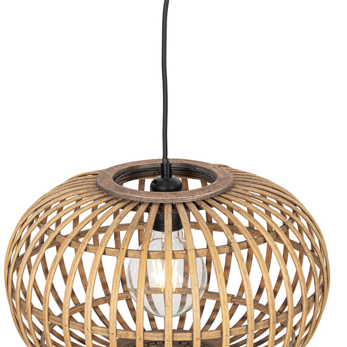 QAZQA Oosterse hanglamp bamboe 2-lichts - Amira
