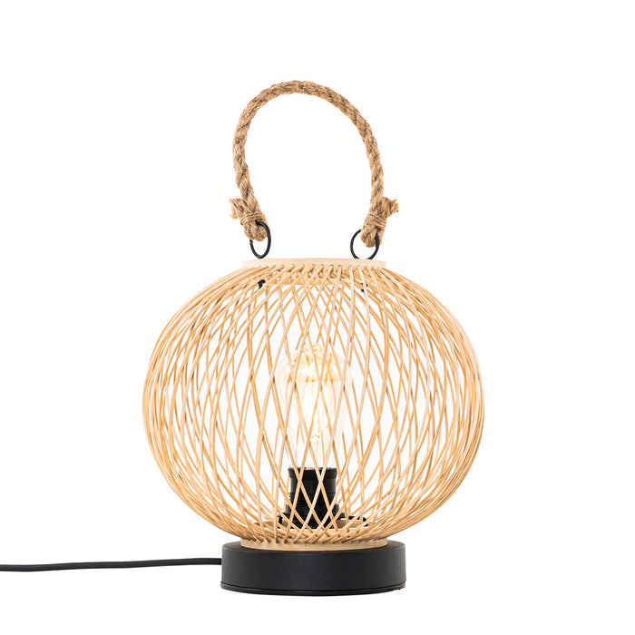 QAZQA Landelijke buiten tafellamp rotan - Calamus