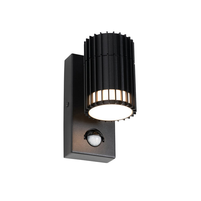 QAZQA Design buiten wandlamp zwart met bewegingssensor IP44 - Boris