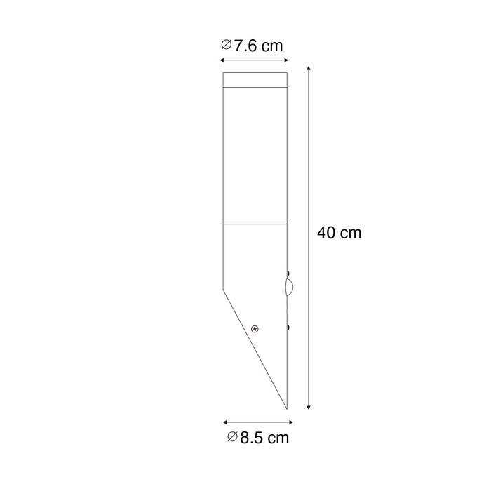 QAZQA Moderne buiten wandlamp zwart met bewegingssensor IP44 - Rox