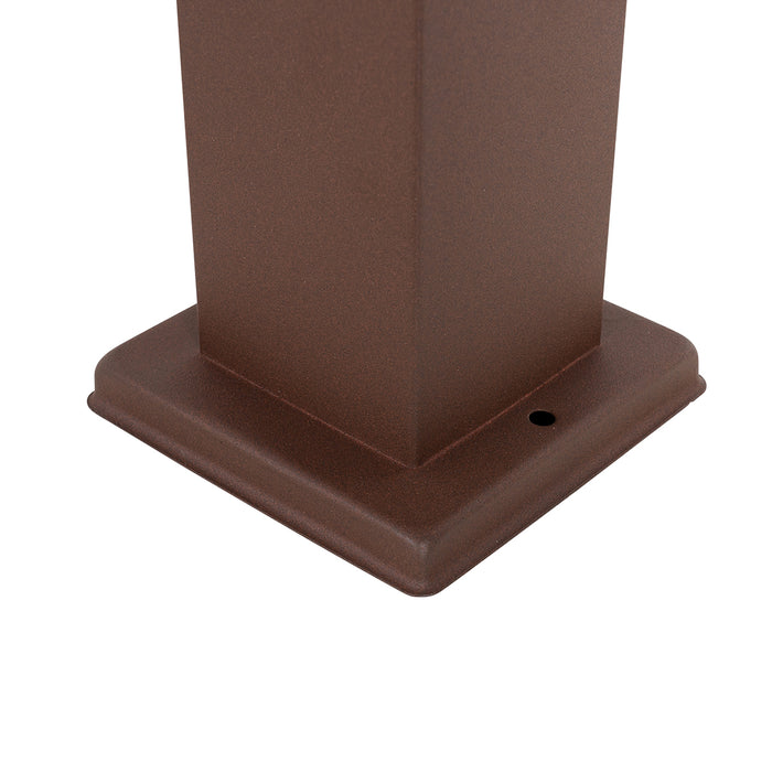 QAZQA Buitenlamp roestbruin 80 cm met stopcontact IP44 - Malios