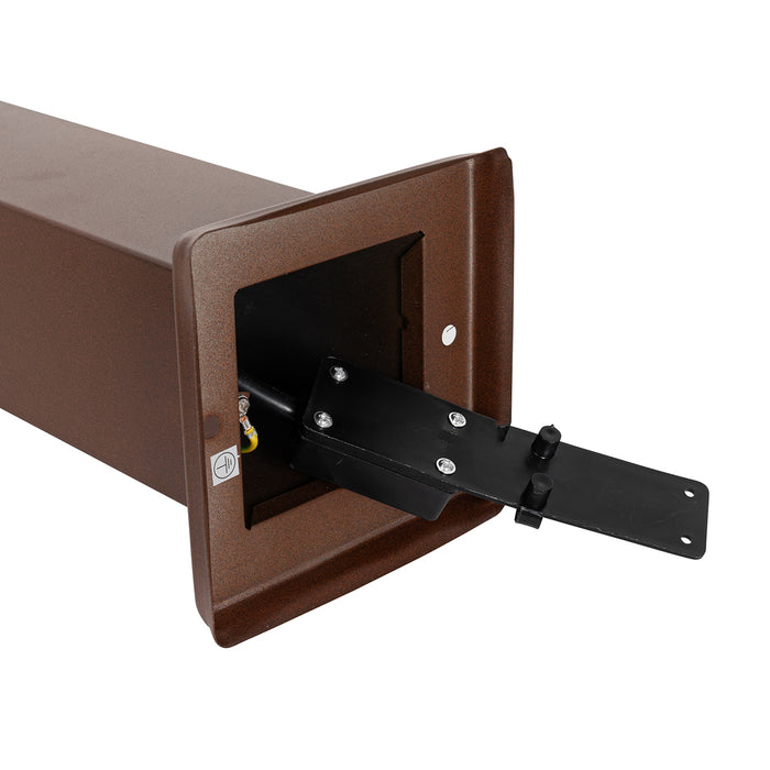 QAZQA Buitenlamp roestbruin 80 cm met stopcontact IP44 - Malios