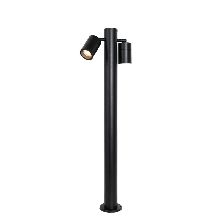 QAZQA Staande buitenlamp zwart 80 cm IP44 verstelbaar 2-lichts - Duo
