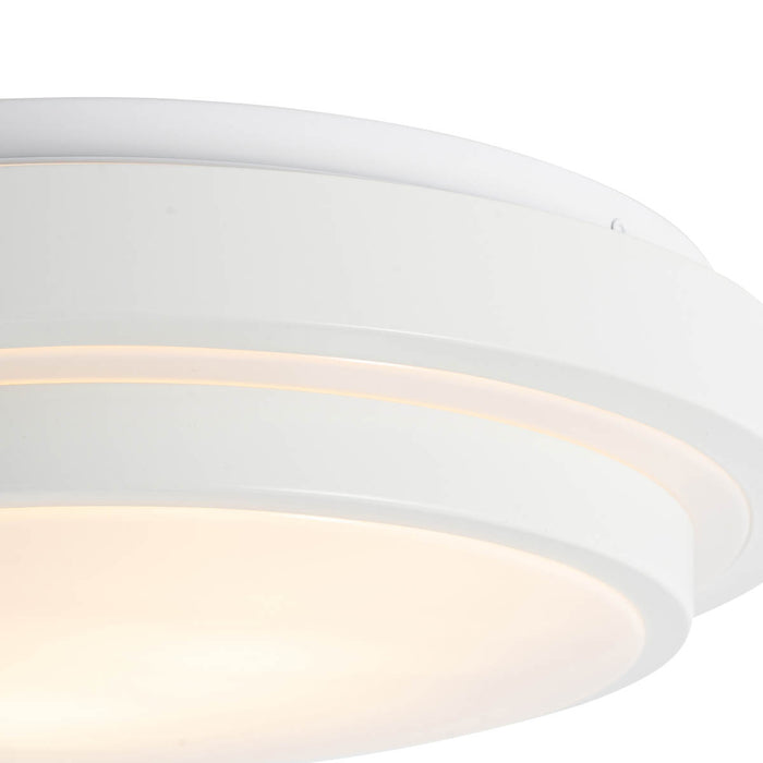 QAZQA Moderne plafondlamp wit 35 cm IP44 - Walden
