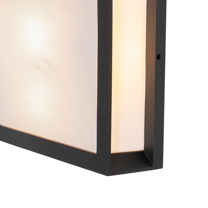 QAZQA Moderne buiten wandlamp zwart 2-lichts IP44 - Jeffrey