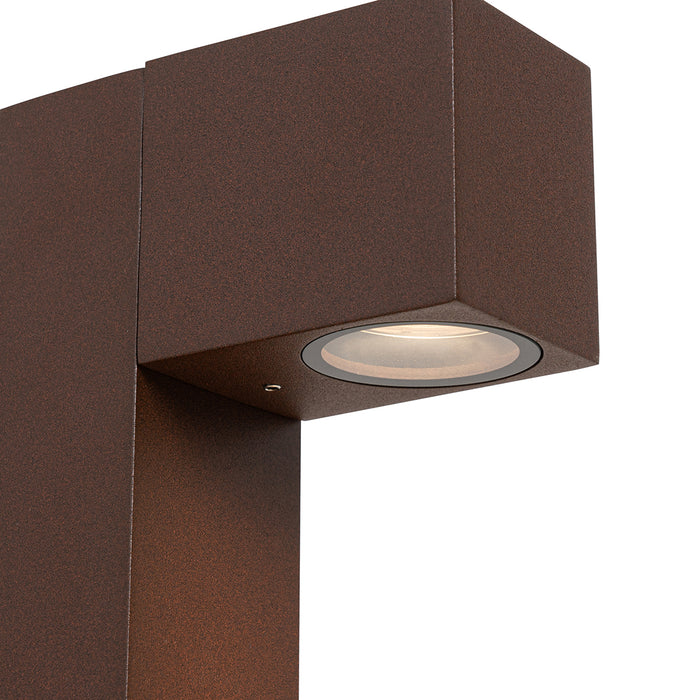 QAZQA Industriële staande buitenlamp roestbruin 80 cm IP44 - Baleno